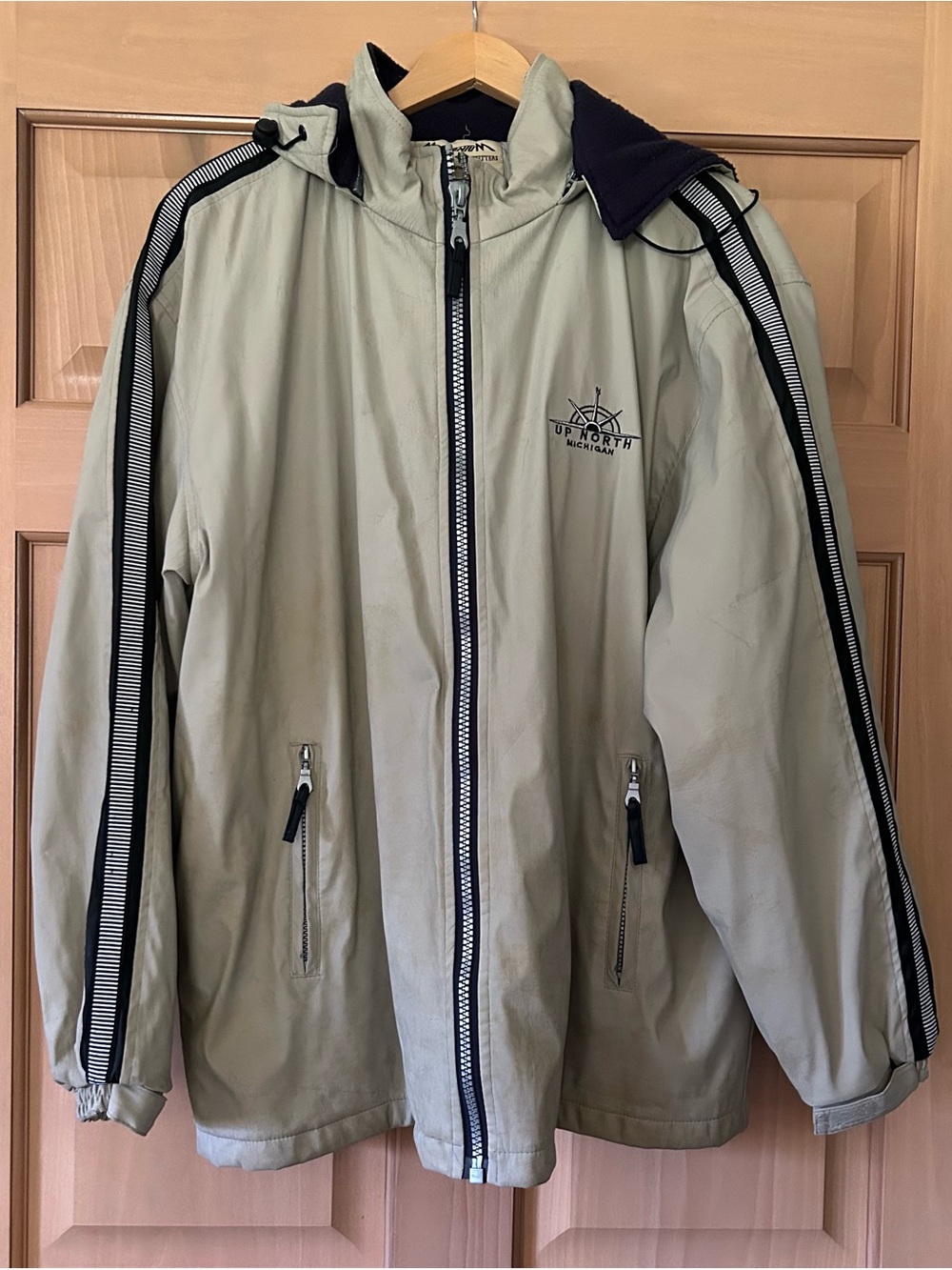 Up North Michigan Windbreaker Jacket - Tagged Medium (Fits Oversized / Men's XL)